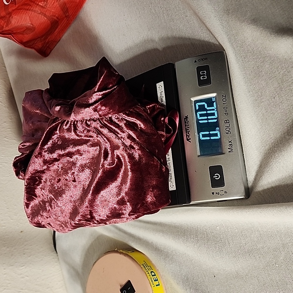 Venus Wine Velvet Crush Y2K Bell Sleeve Blouse With Cut Out In Back Size S - Picture 12 of 12